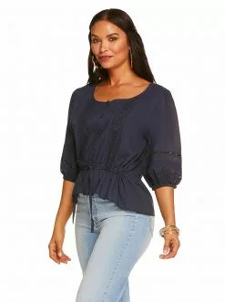 OJG Twyla Top In Black Iris