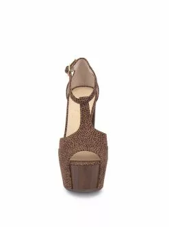 Camuto Shoes Dany T-Strap Platform Sandal In Cheetah