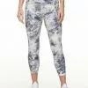 Rockfit Tummy Control Capri In Ombre Blue Granite Clothing