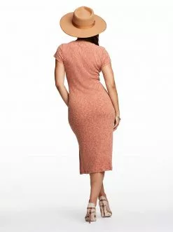 OJG Jax Knit Dress In Rust