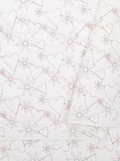 Peking Handicraft Flower Heart Kids Quilt Set In White Home