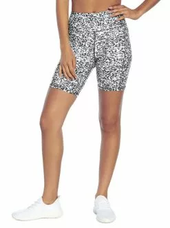 Rockfit Active Tummy Control Bermuda In White Leopard