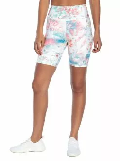 Rockfit Tummy Control Bermuda In Ice Green Tie-Dye