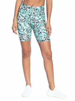 Rockfit Tummy Control Bermuda In Ice Green Cheetah