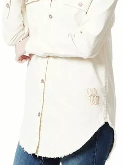 OJG Tenley Overshirt In Ecru