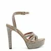 Camuto Shoes Balina Platform Heel In Champagne