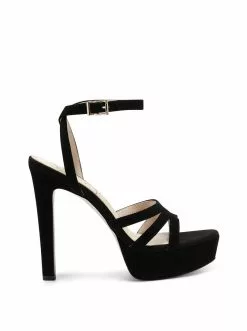 Camuto Shoes Balina Platform Heel In Lux Black