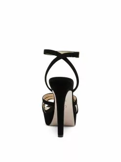 Camuto Shoes Balina Platform Heel In Lux Black
