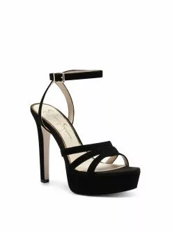Camuto Shoes Balina Platform Heel In Lux Black