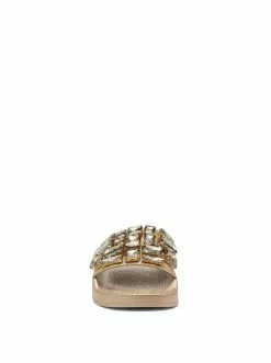 Camuto Shoes Stazee Flat Slide In Champagne
