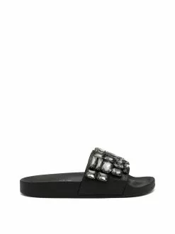 Camuto Shoes Stazee Flat Slide In Black
