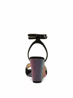 Camuto Shoes Arlisa Wedge Sandal In Black Sparkle