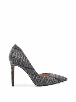 Camuto Prizma D'Orsay Pump In Grey Plaid Shoes