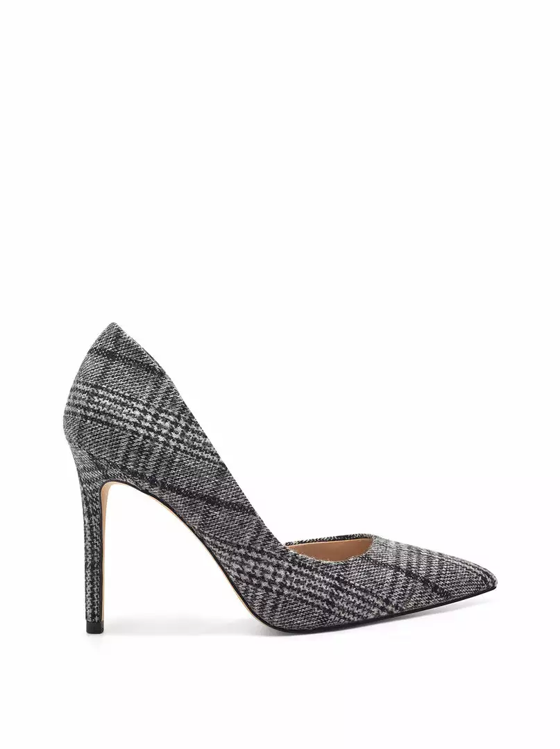 Camuto Prizma D'Orsay Pump In Grey Plaid Shoes 1 Camuto Prizma D'Orsay Pump In Grey Plaid Shoes
