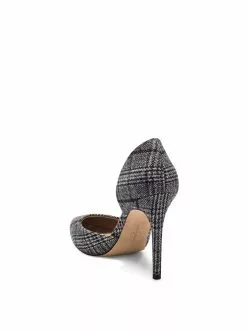 Camuto Prizma D'Orsay Pump In Grey Plaid Shoes 9 Camuto Prizma D'Orsay Pump In Grey Plaid Shoes