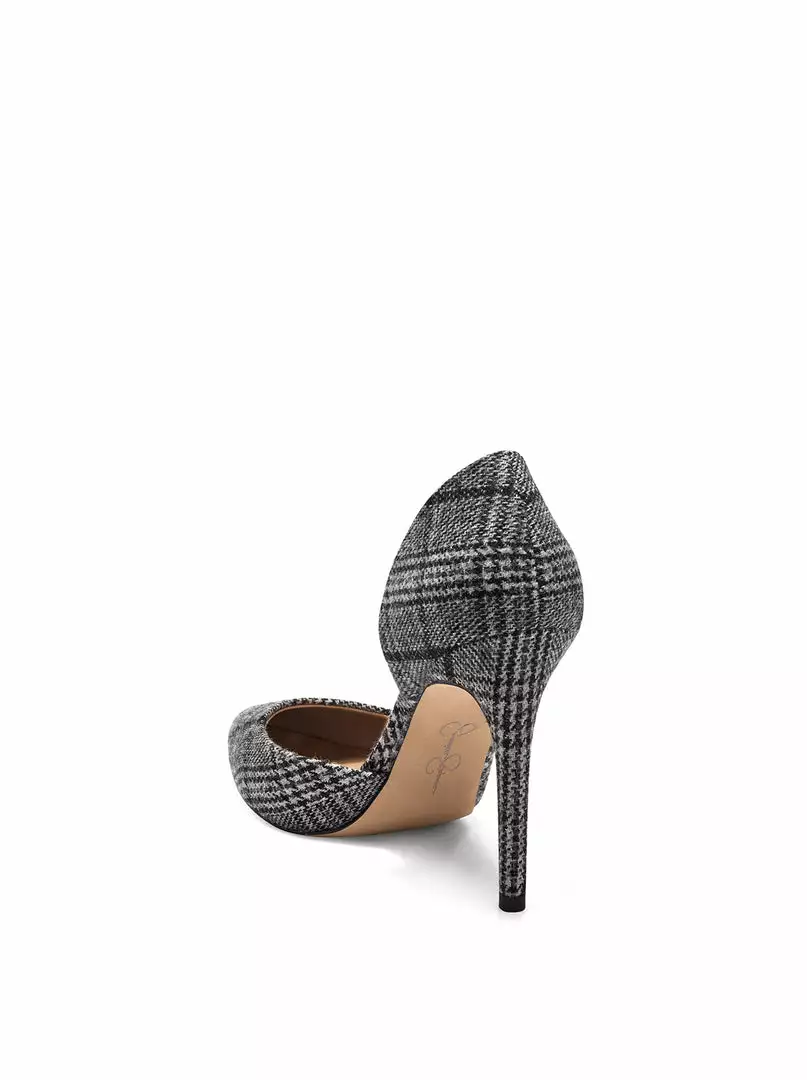 Camuto Prizma D'Orsay Pump In Grey Plaid Shoes 4 Camuto Prizma D'Orsay Pump In Grey Plaid Shoes