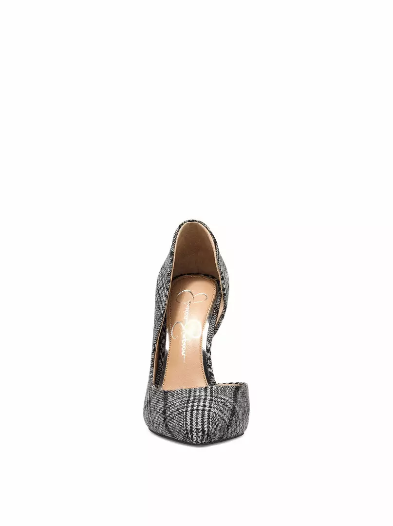 Camuto Prizma D'Orsay Pump In Grey Plaid Shoes 2 Camuto Prizma D'Orsay Pump In Grey Plaid Shoes