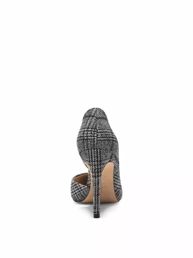 Camuto Prizma D'Orsay Pump In Grey Plaid Shoes 3 Camuto Prizma D'Orsay Pump In Grey Plaid Shoes