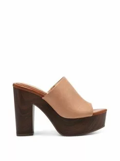 Camuto Shoes Shelbie Platform Slide In Natural
