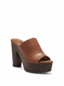Camuto Shelbie Platform Slide In Caramel Shoes