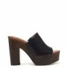 Camuto Shoes Shelbie Platform Slide In Black