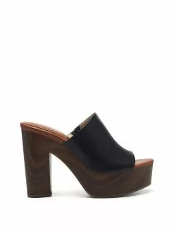 Camuto Shoes Shelbie Platform Slide In Black