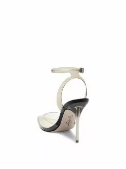 Camuto Shoes Pirrie High Heel In Clear & Black
